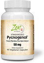 Zen Supplements Pycnogenol 50mg - Standarditud Prantsuse meremännikoore ekstrakt antioksüdantide ja põletiku toetuseks - Non-GMO, Gluten & Soy Free 60-Vegcaps