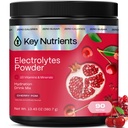 PÕHITOITAINED Multivitamiinelektrolüüdid Pulber puudub suhkur - Sweet Cherry Pom Electrolyte Powder - Kestvus ja energialisand - Hüdraatpulber - Ei Kaloreid - 90 Servings - Valmistatud USA-s