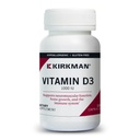 Kirkman - Vitamiin D3 1000 RÜ - 120 kapslit - toetab immuunsüsteemi tervist - aitab ehitada tugevaid luid - allergia