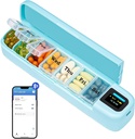 Daviky Smart Pill Korraldaja Alarm, Bluetooth iga päev Pill Box 7 päeva koos APP, iganädalane reisipillide juhtum, kaasaskantav pillide meeldetuletus ravimitele, toidulisanditele ja vitamiinidele (roheline)