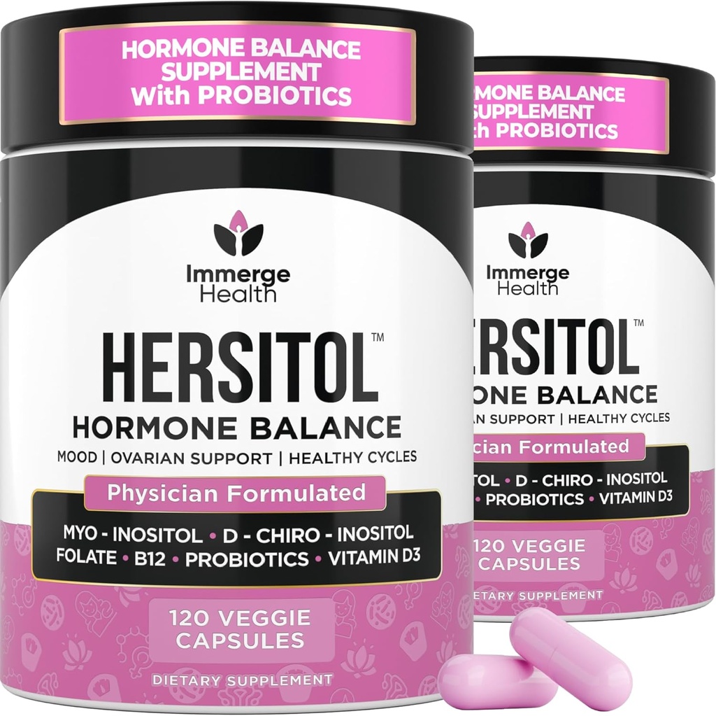 Hormooni tasakaal naistele, PCOS, munasarjade tugi, viljakus, menstruaaltsükkel | Myo-Inositool & D-Chiro Inositool Supplement 40: 1 suhe foolhappega, B12 ja probiootikumid | naissoost vitamiinid 240 kapslit