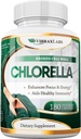 VibraxLabs Chlorella kapslid - Broken Cell Wall 600 mg Veggie Pills (1200 mg Serving) - Protein Powder Supplement looduslikuks detoksifikatsiooniks, Parim Spirulina, Ei Järelmaitse, Valmistatud USA-s