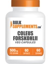 BulkSupplements.com Coleus Forskohlii Extract Kapslid - Forskolin Supplement, Forskolin kapslid - Taimne täiendus, Gluteenivaba, 1 kapsel Serving, 60 kapslit (pakend 1)