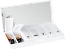 PORT X POLISH Designer Weekly Pill Box Korraldaja (Single 1X Daily, Crisp White) | Kompaktne, stiilne 7-päevane vitamiinilisajuhtum | Armas kaasaskantav Mini reisimeditsiini vedaja | BPA-vaba Pillbox Caddy