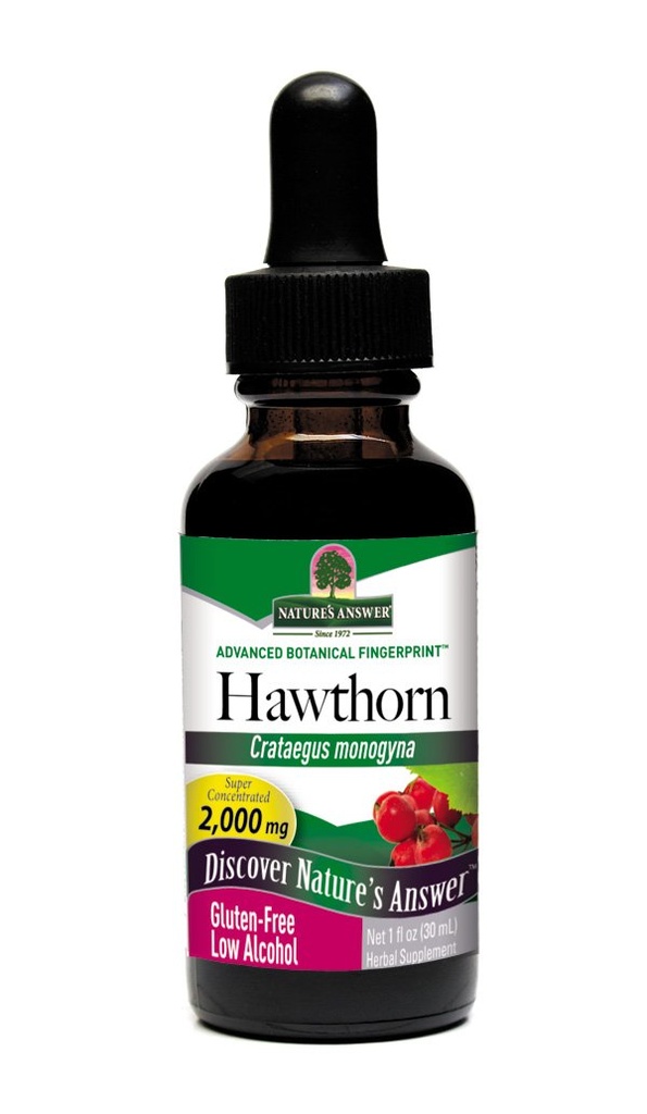Nature's Answer Hawthorn Berry, Leaf and Flower with Organic Alcohol, 1-Fluid Ounce
