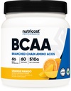 Nutricost BCAA pulber (oranž mango, 60 serveerimist) - 2: 1: 1 optimaalne suhe, gluteenivaba, mitte-GMO, taimetoitlane
