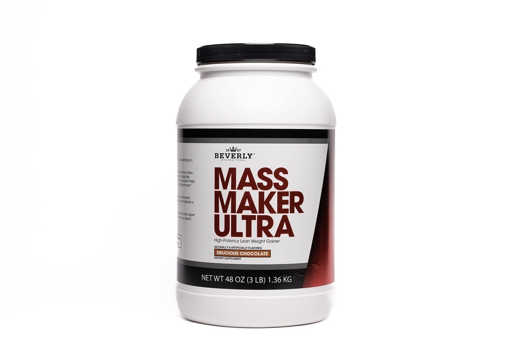 Beverly International Mass Maker Ultra Chocolate, 14 Servings, 3lb. Build Lean Mass Like a Pro. Piimavalgu isolaat, vadakuvalgu isolaat + muna MCT Oil. Clean Carbs, Great Maste