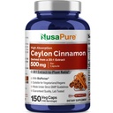 NusaPure Ceylon Cinnamon20: 1 Ekstrakt , 500 mg , mis vastab 10 000 mg kapslile | 150 Veggie kapslit | Mitte- GMO , vegan bioperiiniga