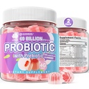 2Pack probiootikumid + prebiootikumid Gummies Sugar Free 60 miljardit CFU, 11 tüve probiootikumid Täidetud kummid naistele Mehed Seedetrakti Tervis ja soolestiku Tervis, toetab kõhukinnisust, kõhulahtisust, gaasi ja pulbitsemist
