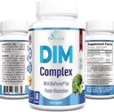 DIM täiendus - 150mg DIM (diindolüülmetaan), brokoli, kaltsium D-glükoraat ja bioperiin - hormoonide tasakaal meestele ja naistele, östrogeen, menopausi tasakaal - 60 kapslit