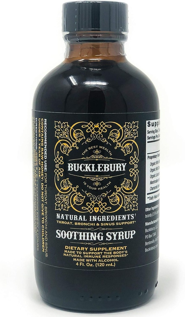 BUCKLEBURY rahustav taimne siirup - ülemine hingamisteede tugi, originaalne Premium taimsed kõik ühes täienduses sinus, bronhide, kurgu ja hingamisteede toetuseks - 4oz