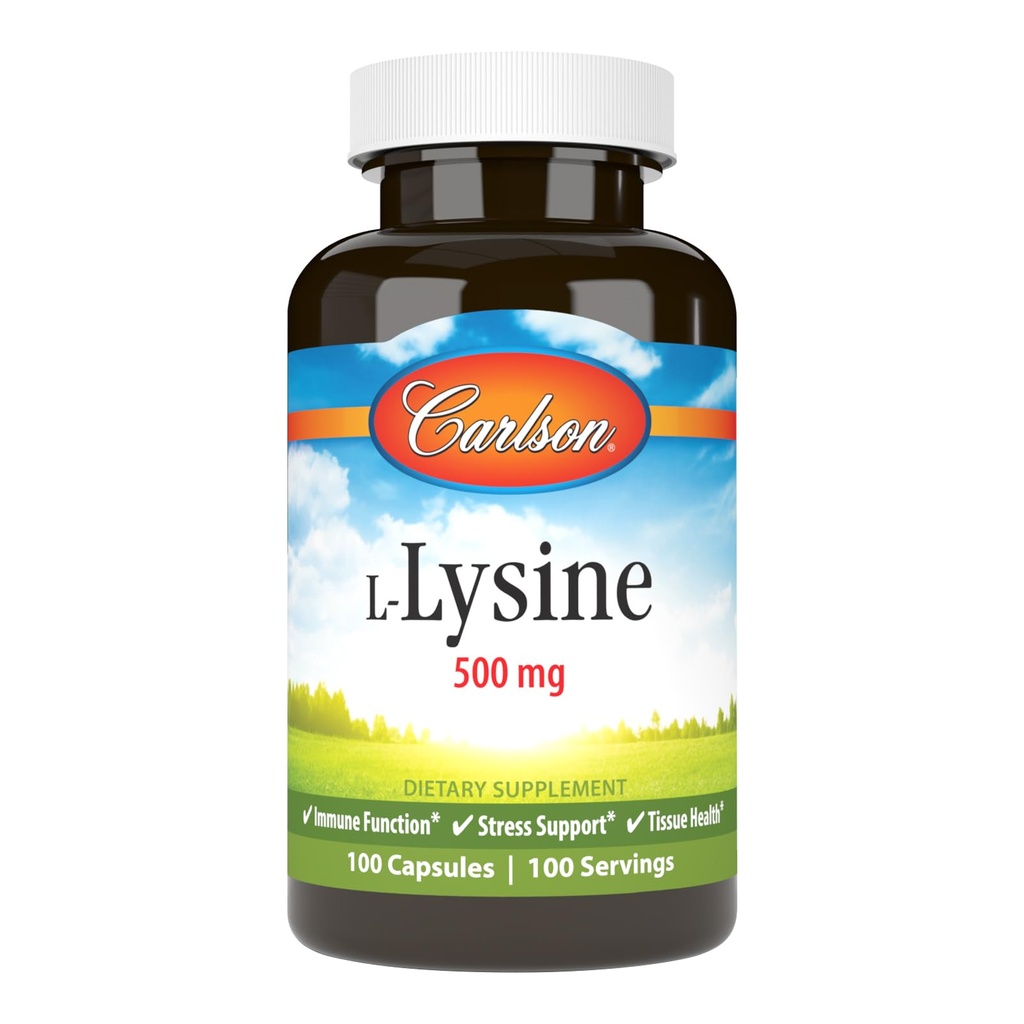 Carlson Labs L- lüsiin, 500 mg, 100 kapslit
