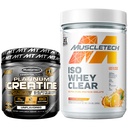 MuscleTech Kreatiin + vadakuvalk Isolaat Platinum Kreatiin Iso Vadak Selge, oranž