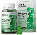 Wild & Organic Stinging Nettle Root Gummies 7500mg - kuseteede tugilisa meestele ja naistele, kellel on nõtke nõges juure ekstrakt - 60 vegan, mitte-GMO Gummies