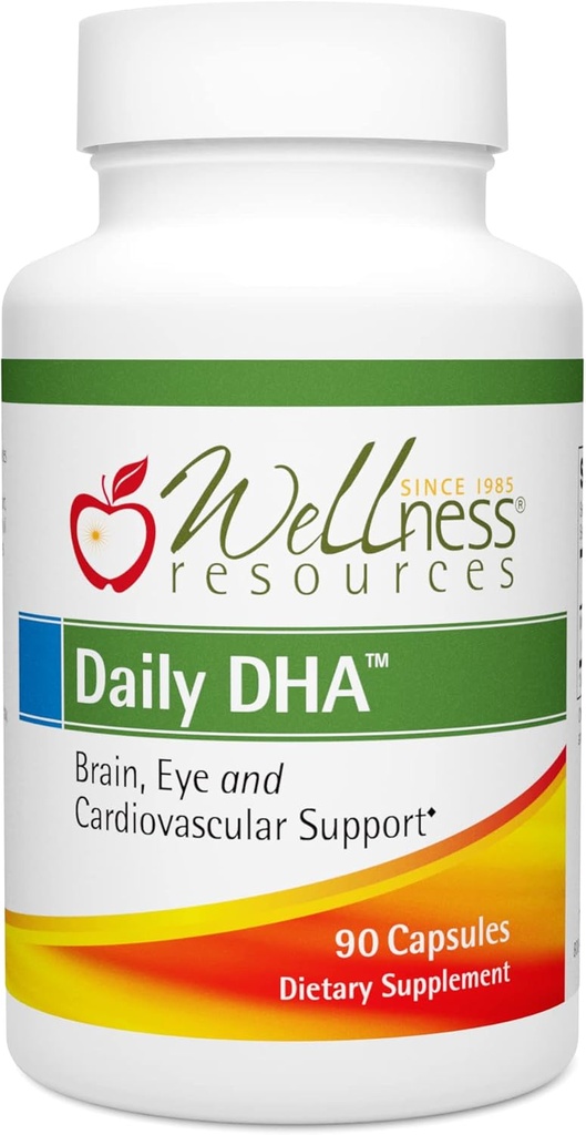 Wellness Resources Daily DHA - kõrgeim potentsi ja puhtus DHA kalaõli TG kujul (90 kapslit)