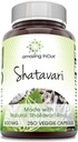 Amazing India Natural Shatavari 500 Mg / Serving 250 Veggie kapslid täiendada | Mitte-GMO | Gluteenivaba