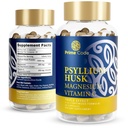 Prime Code [ 3: 1] Psyllium Husk kapslid magneesiumtsitraadi ja C-vitamiini | Psyllium Husk kapslid 1000mg | Magneesiumtsitraat 200mg | C 250mg | Non-GMO | Gluteen & Soy Free | Vegan