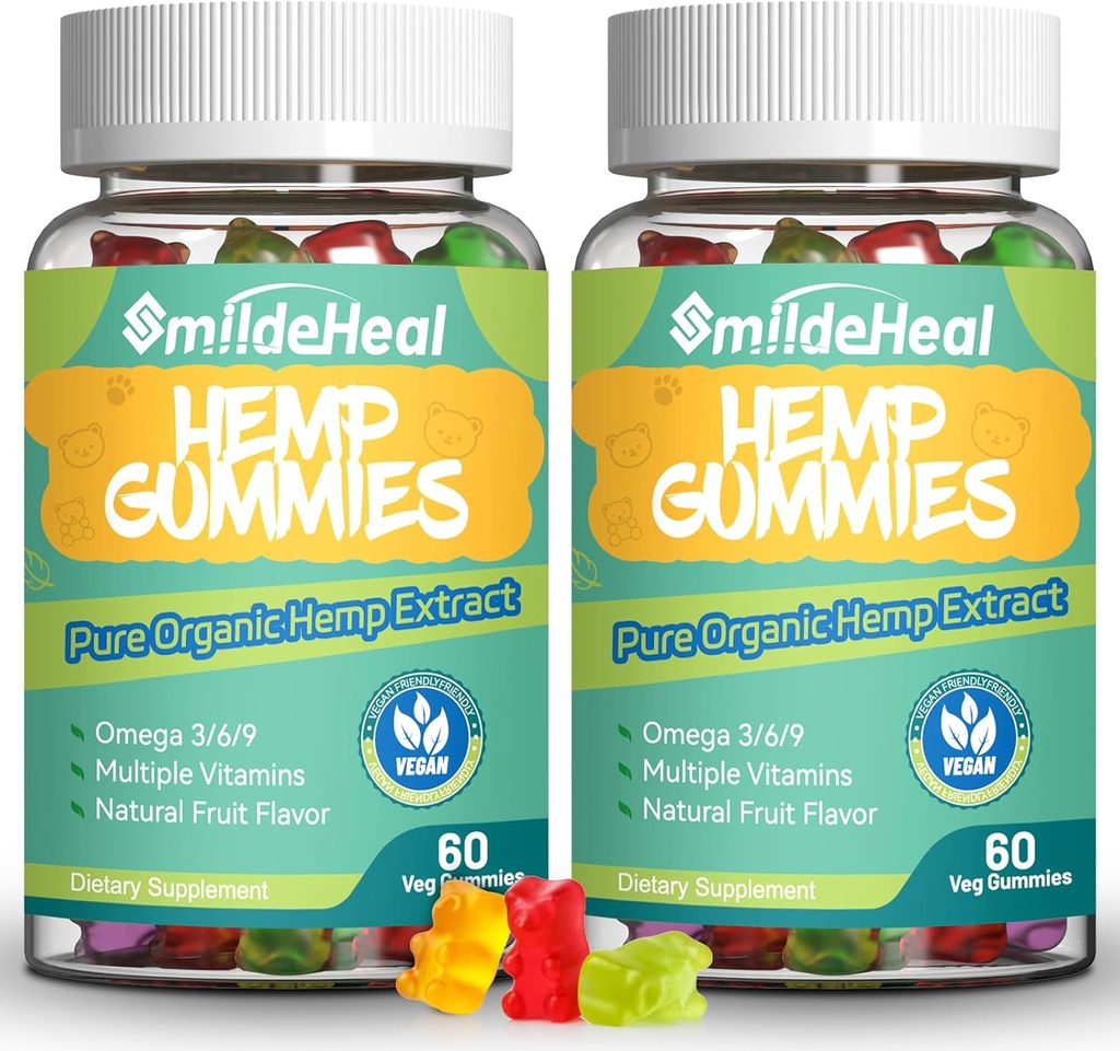 2 Pack Kanepi Gummies, 1 500 000 Extra Tugevdada Orgaaniline Kanepi Gummies, Kanepilisandi Gummy koos Kanepiõli ekstrakt, 120 Gummies