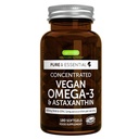 Igennus Vegan Omega-3 looduslik triglütseriidvetikaõli, DHA ja EPA rasvhapete lisand, 180 väikest softgeeli astaksantiiniga, lihtne alla neelata, puhas ja jätkusuutlik, 90 serveerimist