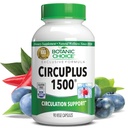 Botaanikavalik CircuPlus 1500 - südame tervis ja tsirkulatsioon ja veenitoetus - vitamiin B1, Cayenne Pepper, Hawthorn, Ginkgo Biloba täiskasvanutele meestele ja naistele (90 kapslit)