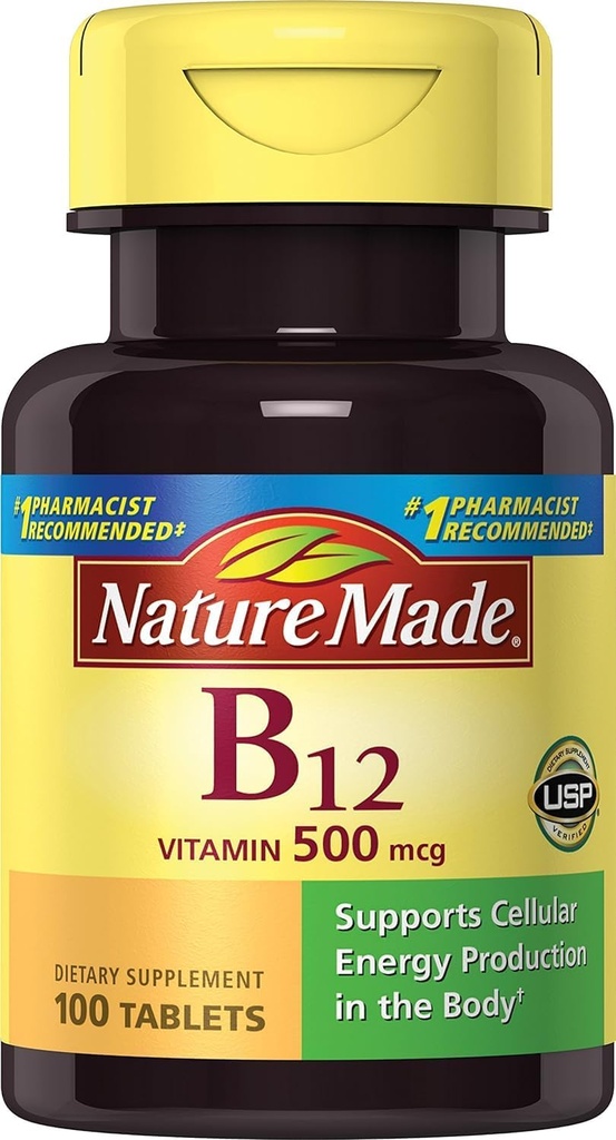 Nature Made Vitamiin B-12 500 mcg Tablets 100 ea (Pack of 2)