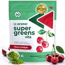 Parim maitsev superroheline pulber 40+ supertoiduga – maitsev igapäevane roheline pulber vitamiiniga B12, tsink, C-vitamiin, magneesium ja kaltsium – roheline mahl supertoidusegu – kirsi maitse