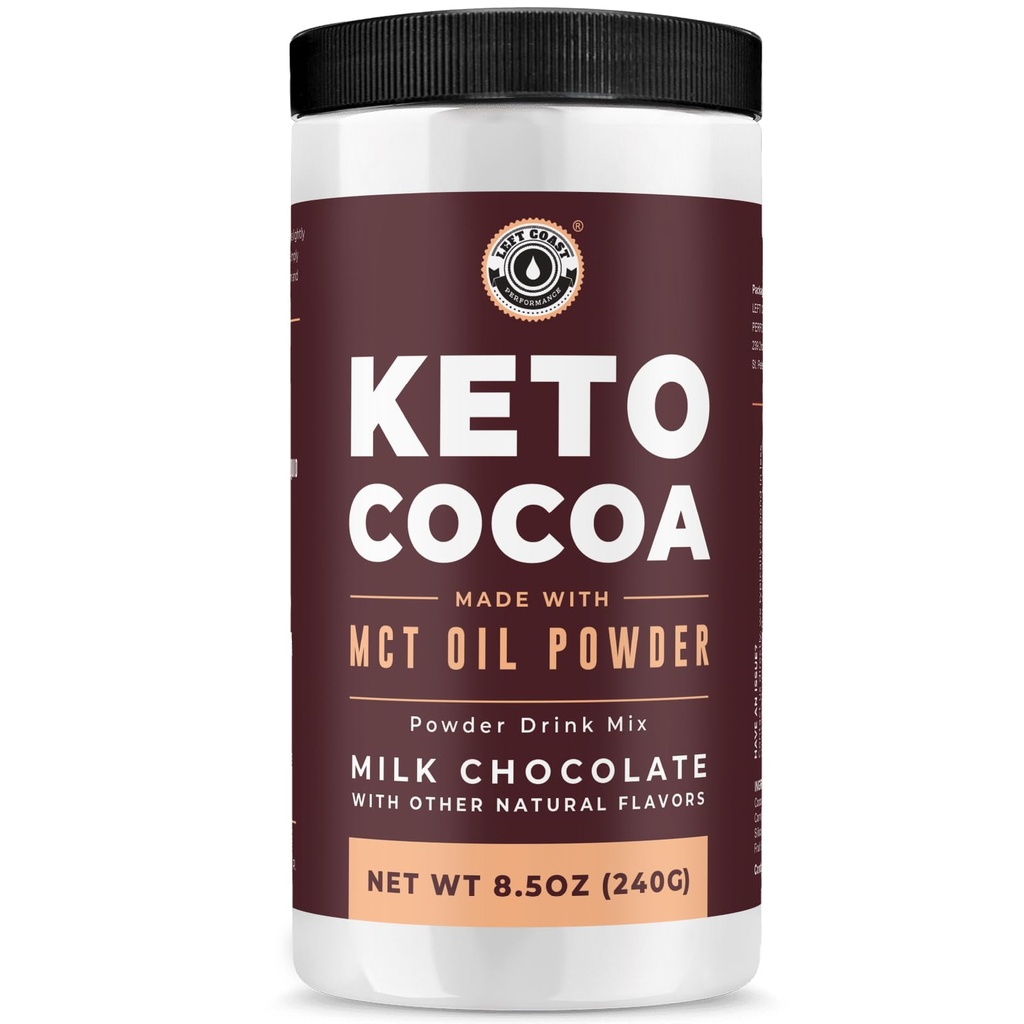 Keto Cocoa | Keto Hot Chocolate Drink Mix Powder - suhkruvaba, madala süsivesikusisaldusega valgu ja MCT õlipulbriga