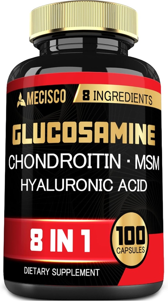 7000mg Glükosamiin Kondroitiin MSM koos immuunsüsteemi täiendusega - tugi luu, liigeste tervis, immuunsüsteem ja üldine tervis - 100 kapslit