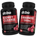 Neerupuhastuse ja D mannoosi lisandid - neerude detoxi tugilisand, D-Mannose 500mg 1000mg kapslid - DMannose & Natural Cranberry, et toetada neerusid, põit ja kuseteede tervise toidulisandeid