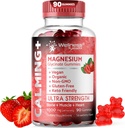 Magnesium Glycinate Gummies, 1000 mg - Magnesium Supplement to Support Relaxation, Heart Health - Chewable Calm Magnesio Gummies for Adults, Glicinato De Magnesio - Strawberry Flavor