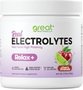 Relax + Cherry Limeade Calming Elektrolüütide Täiendus: Hüdratsioon Ja Mood Toetus Lõõgastamiseks, Stress Relief, Adrenal & Cortisol Support - Glycine, L-Theanine, Lemon Balm - USA Made