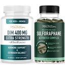 Sulforaphane Complex & 400mg DIM täiendus tõhustatud östrogeeni tasakaalu naistele | Advanced Microbeadlet Hormone Balance Supplement (60 Servings) koos ekstra tugevus DIM (90 Servings)