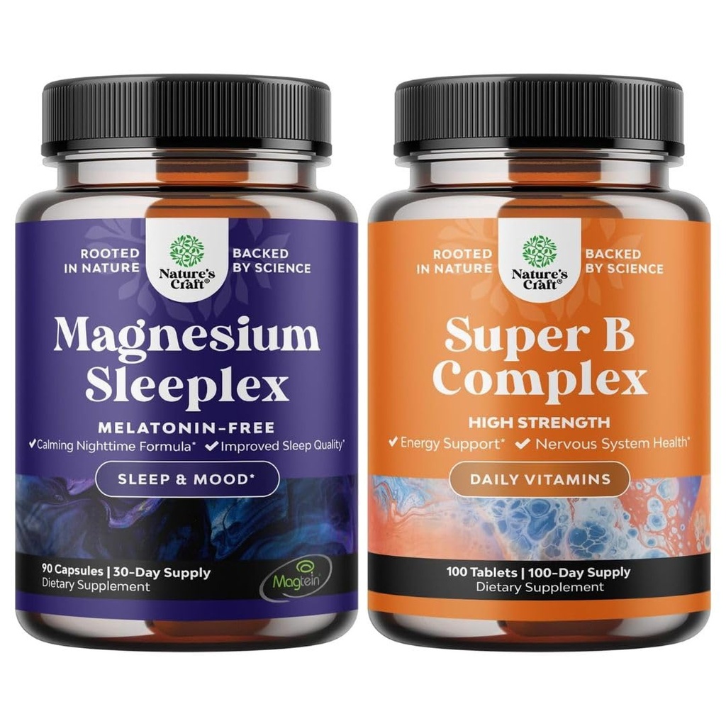 Suure neelduvusega magneesiumi une lisand - melatoniinivaba rahu Magneesium une ja B-vitamiini kompleksi täiskasvanute multivitamiin immuunsuse toetamiseks