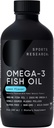 Sports Research® Omega-3 Fish Oil 4685mg - Sourced from Wild Caught Alaska Pollock - Natural Lemon Flavor, MSC Certified Sustainable - 8oz (48 Servings)