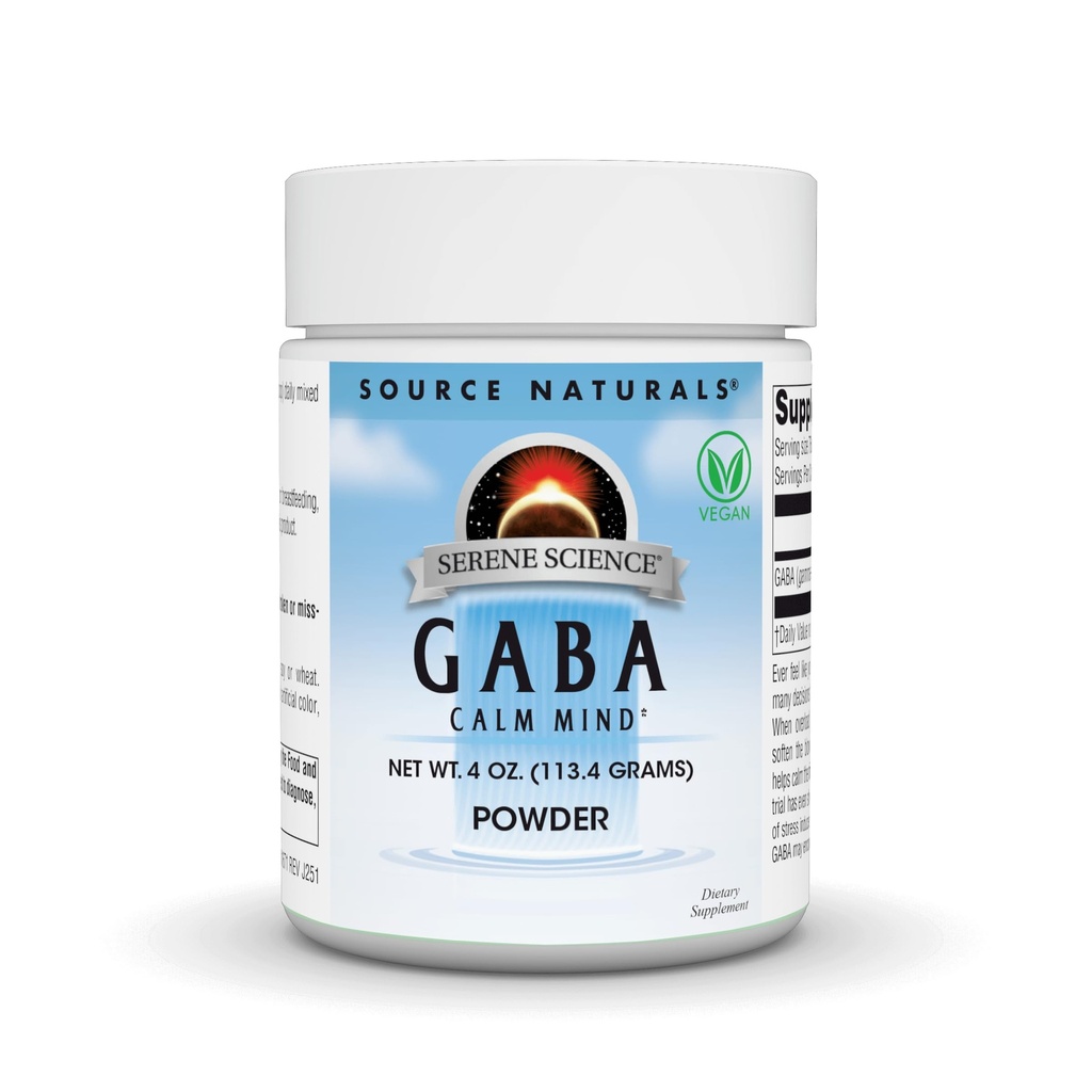 Allikas Naturals Serene Science GABA, Calm Mind - 4 oz pulber