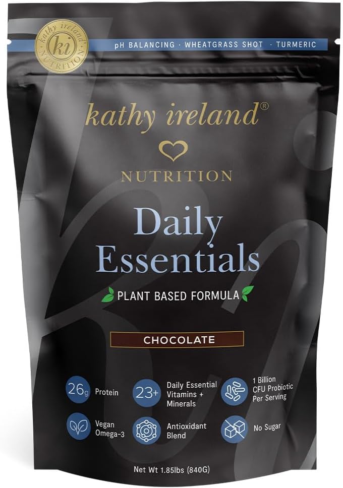 Kathy Ireland Nutrition Daily Essentials Taimepõhine valgupulber naistele, 26 g Veganproteiini, Lean Meal Asendus - Šokolaad