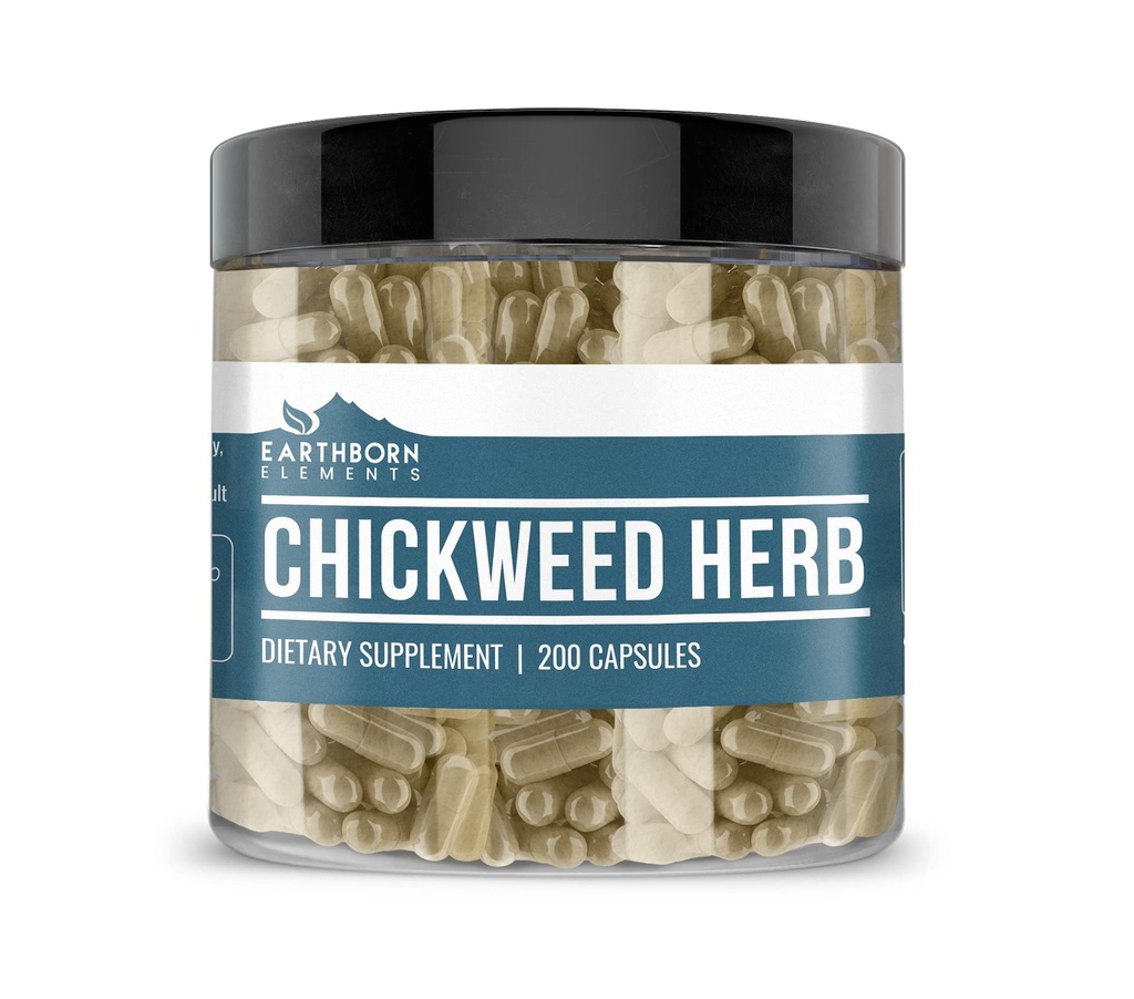 Maapealsed elemendid Chickweed Herb (200 kapslit) Puhas, Ei Täidiseid Või Lisaaineid