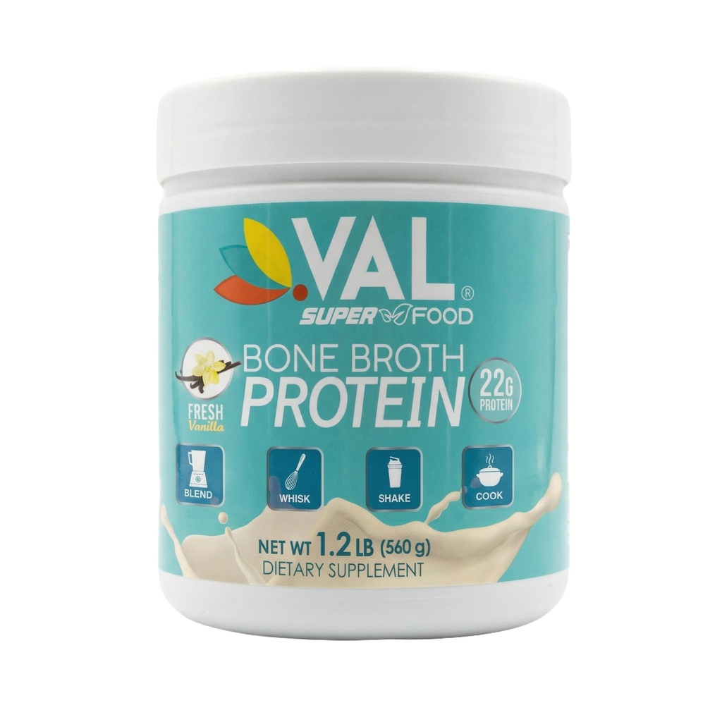 VAL luupuljongi valgupulber – 22 g valku, 12 g kollageeni, MCT & herneproteiini – soolestikku, nahka ja liigeste tuge – Paleo sõbralik, gluteenivaba – kanamaitse, 16 serveerimist