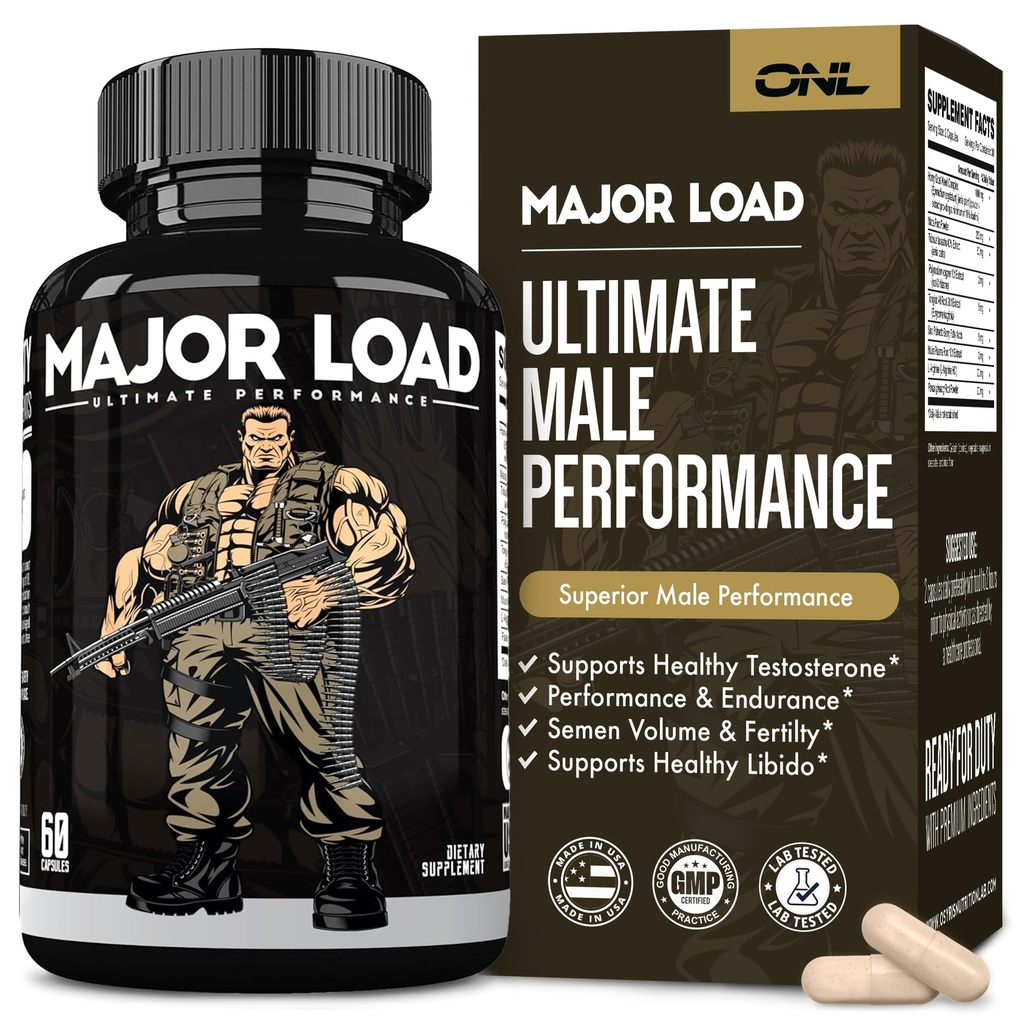 Suur koormus Testosteroon Booster meestele - Testosterooni täiendus Horny Goat Weed, Maca Root, & Tribulus Terrestris - Tongkat Ali meeste energia, vastupidavus ja tugevus - Test Booster 60 kapslit
