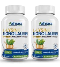 Palmara Health L- lüsiin + monolauriin 600mg 1: 1 suhe (2)