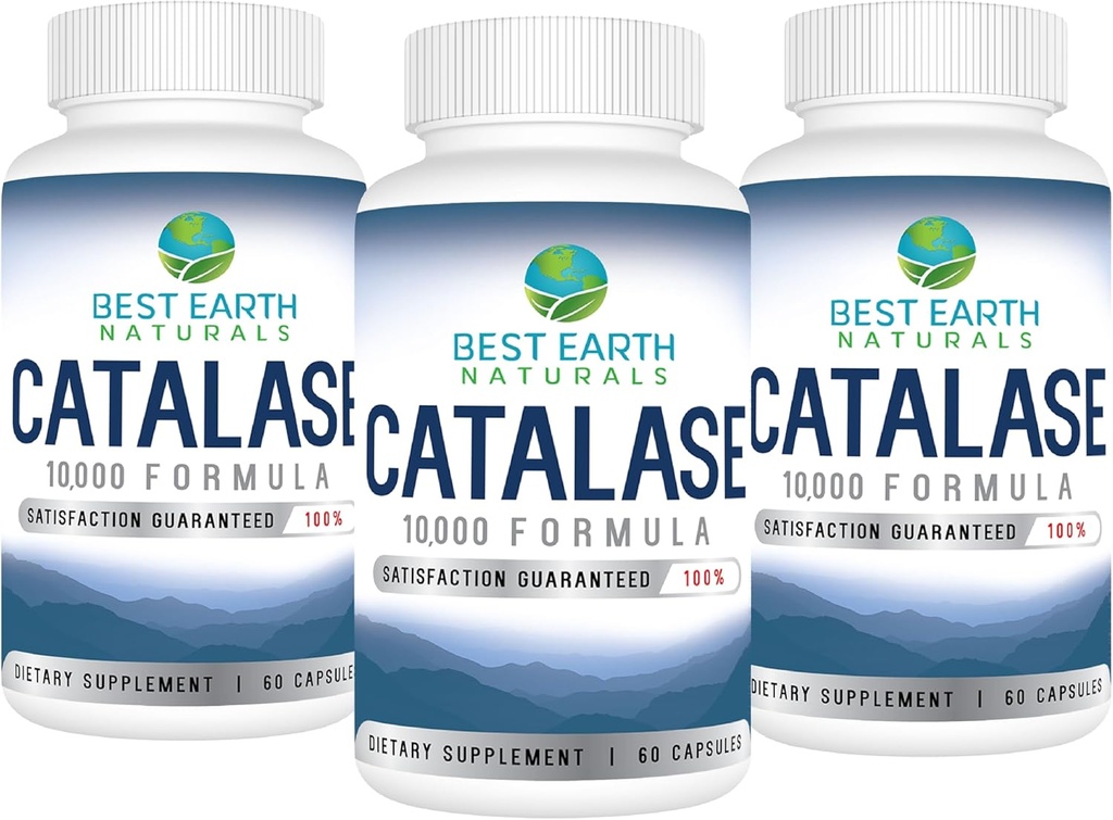 Best Earth Naturals Catalase Supplement 10 000 koos Saw Palmetto, Biotin, Fo-Ti, PABA - juuste täiendused tugevatele juustele - 180 kapslit - pakendis 3 (90-päevane pakkumine)