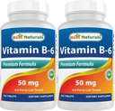 Parimad looduslikud vitamiinid B6 50 mg 250 tabletti (250 loendurit (2 pakendit))