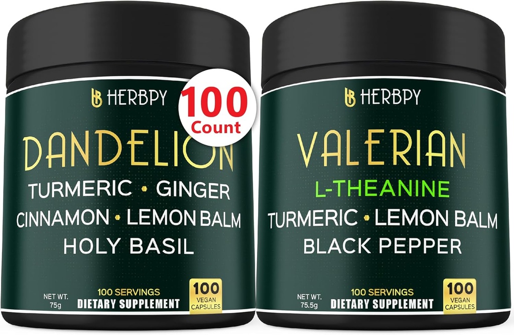 Bund 6in1 Dandelion Supplement & 5in1 Valerian Root Supplement