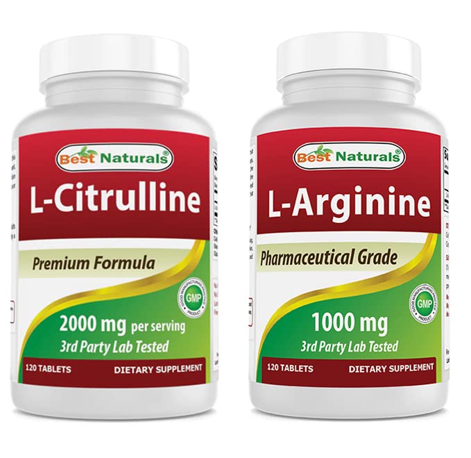 Parimad looduslikud L- tsitrulliin 2000 mg ja L-arginiin 1000 mg