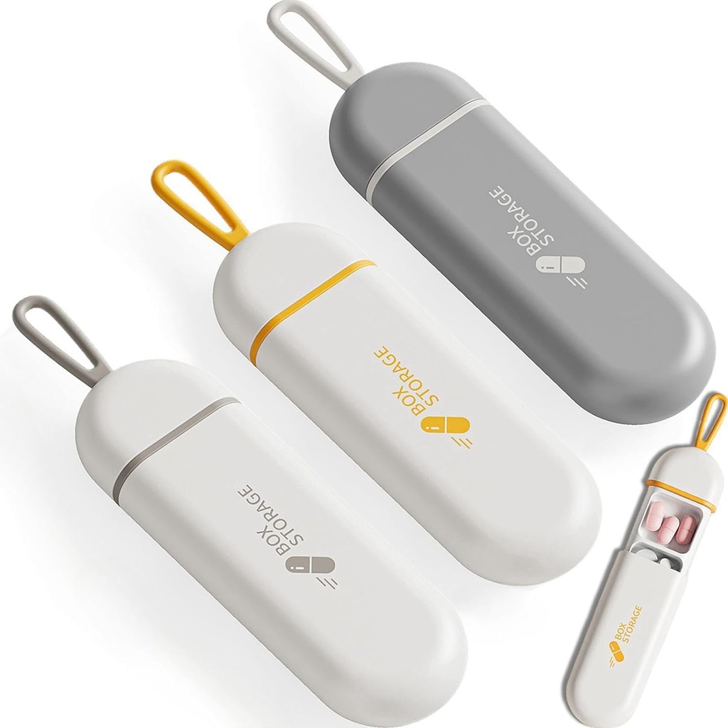 3 Pakendid Pill Korraldaja 3 Komponendid Portable Pill Juhtum Reisimine Niiskus Tõend Pill Box tabletid Vitamiinid Maksaõli Toidulisandid ja ravimid