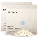 Promix Hüdrolüüsitud kollageenpeptiidid - tüüp 1 Grass Fed kollageen, 4, 7 g glütsiini, tüüp 3 bioaktiivsed peptiidid - maitsestamata - 2,5 naela (pakk 2)