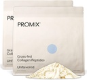 Promix Hüdrolüüsitud kollageenpeptiidid - tüüp 1 Grass Fed kollageen, 4, 7 g glütsiini, tüüp 3 bioaktiivsed peptiidid - maitsestamata - 2,5 naela (pakk 2)