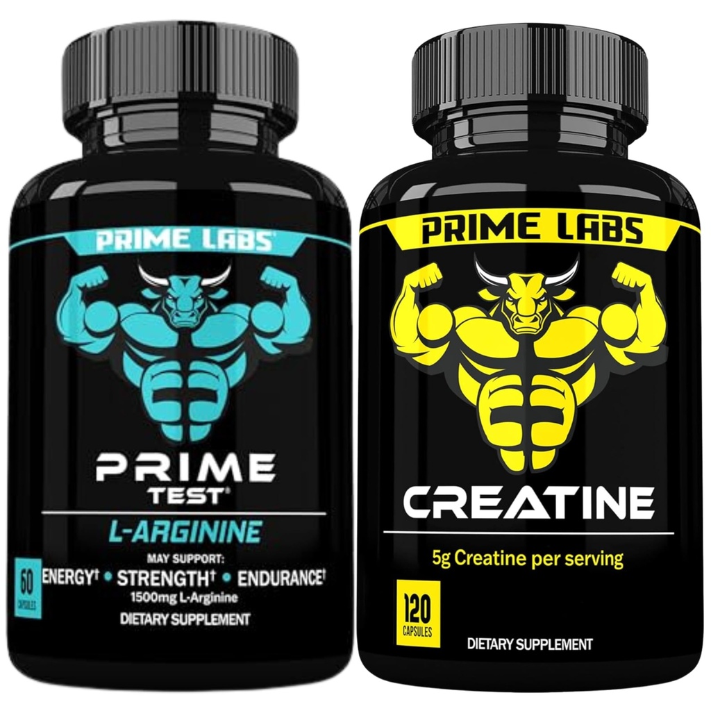 Prime Labs L Arginiin (60 ct) + Kreatiin Kapslid (120 ct)