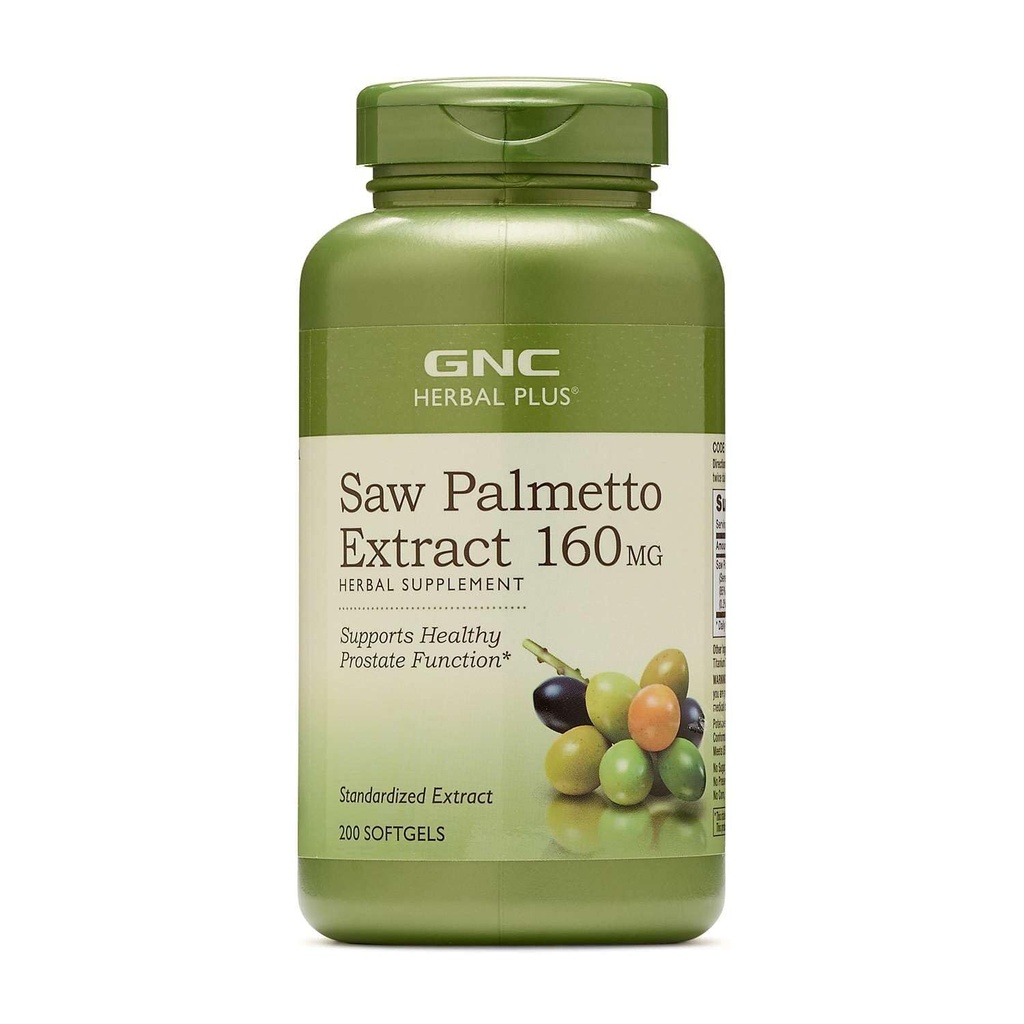 GNC Taimne Saw Palmetto ekstrakt 160mg täiendus, 200 Servings