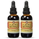 J.CROW'S® Lugol's lahus joodi 2% 2 oz (2 pudel) - Premium jood ja kaaliumjodiid Vedelik, Gluteen ja alkoholivaba looduslik soolvee ekstrakt, aegumatu